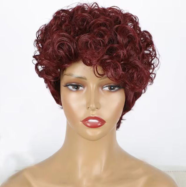 Super Idol Black Girl Luxury Glam Peruvian Curly Afro Jerry 10" Wigs