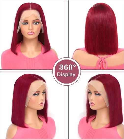 Human Hair Wigs BOBO 4*4 lace front short Bob Wigs - Straight Wigs Pre Plucked For Woman
