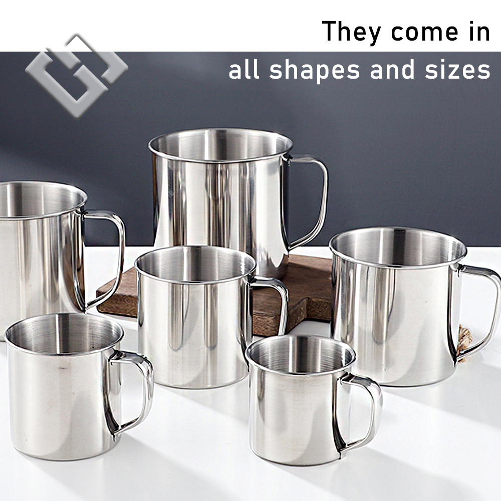 Extra Thick Stainless Steel Cup Children's Mouth Cup with Handle Cover Household adult Drinking Water Cup with cover