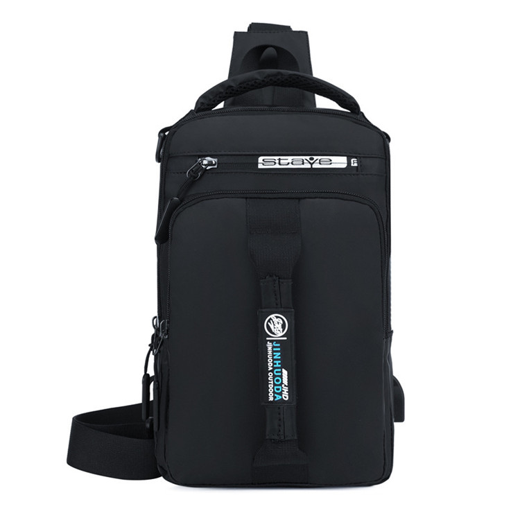 Fashion Men's Chest Bag Shoulder Bag Messenger Bag Backpack With USB Port