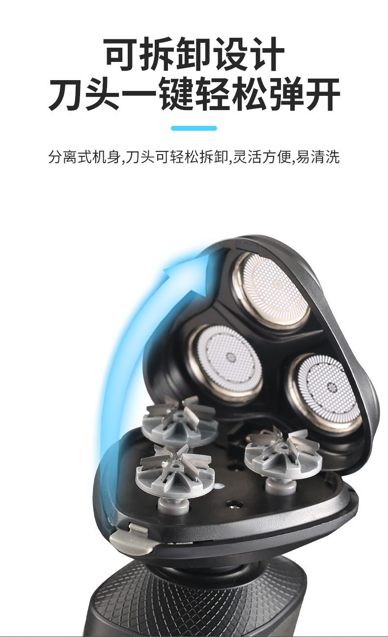 Electric Shavers for Men, Mens Electric Razors Cordless, Rechargeable Razor with Pop-up Trimmer, Portable Electric Shavers Waterproof IPX7, 3D Floating Head, USB Charging