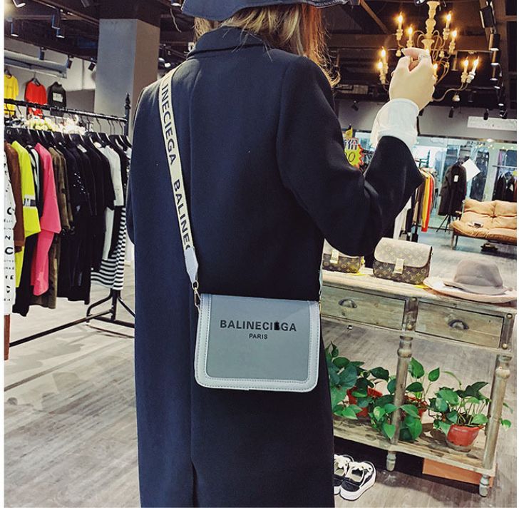 305130 Women Shoulder Bag Letter Prints Female Bag Broadband Casual Square Small Bag Fashion All-match Cross-body Bag