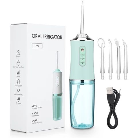 Dental Water Flosser Oral Irrigator Rechargeable Teeth Cleaner