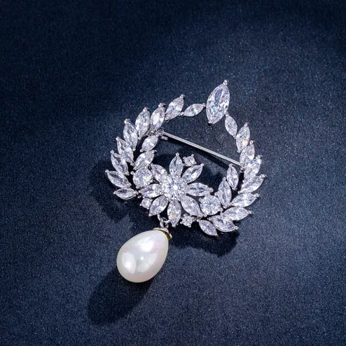 Diamond Brooch Buckle High-grade Corsage Clothing Accessories at