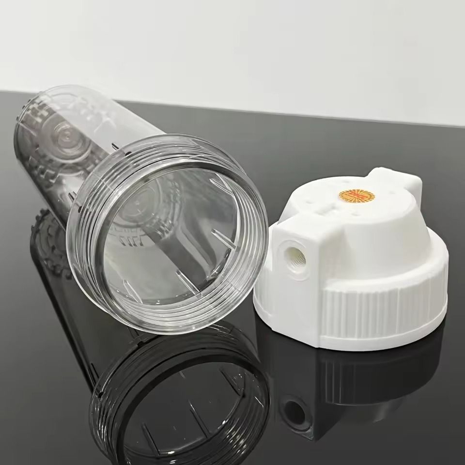 10inches transparent water filter - Water purifier filter container- PVC bottle pp carbon filter 