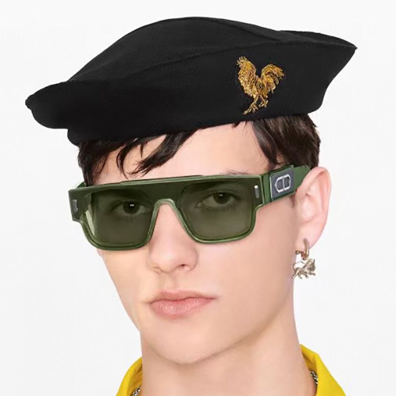 18106 Men's and Women's New Fashion One-Piece Sunglasses, Square Large Frame Sun Protection Sunglasses
