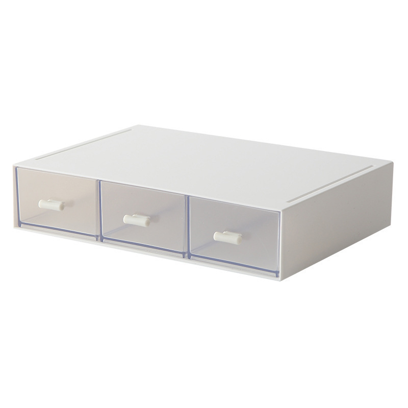 Home Drawer Desk Storage Box Plastic Document Sundries Holder Cosmetic Cabinet Storage Organizer Desktop Makeup Organizer Box
