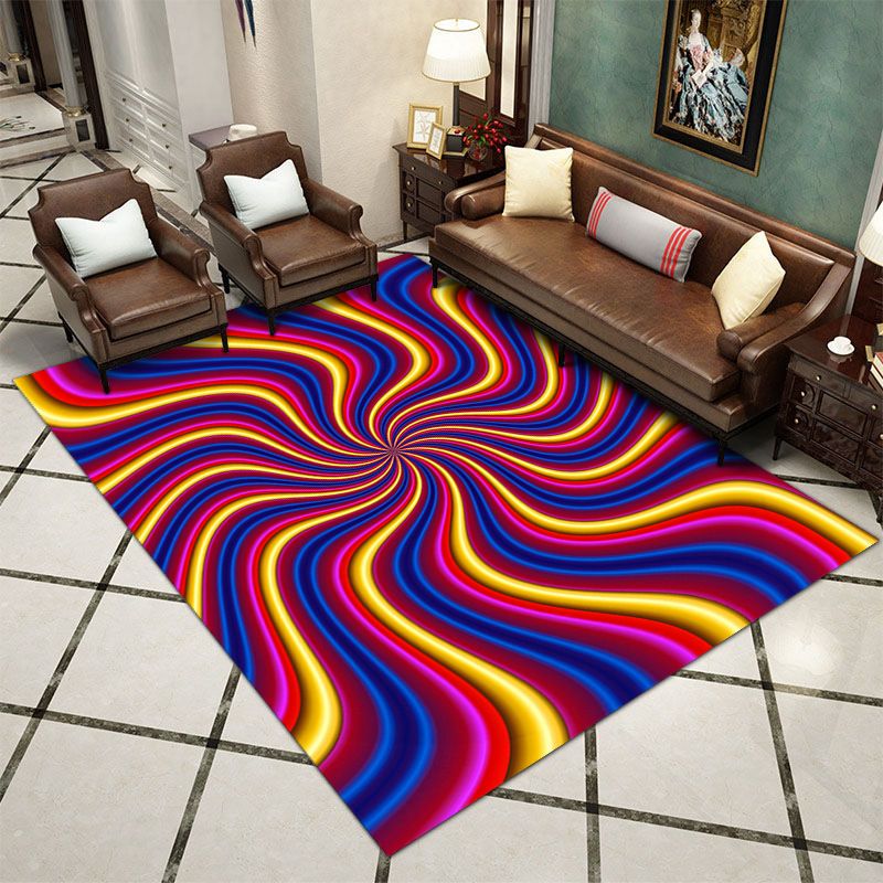 Colorful 3D visual dizziness carpet, living room, bedroom, coffee table three-dimensional floor mat free shipping 3D Visual Carpet， Crystal velvet carpet