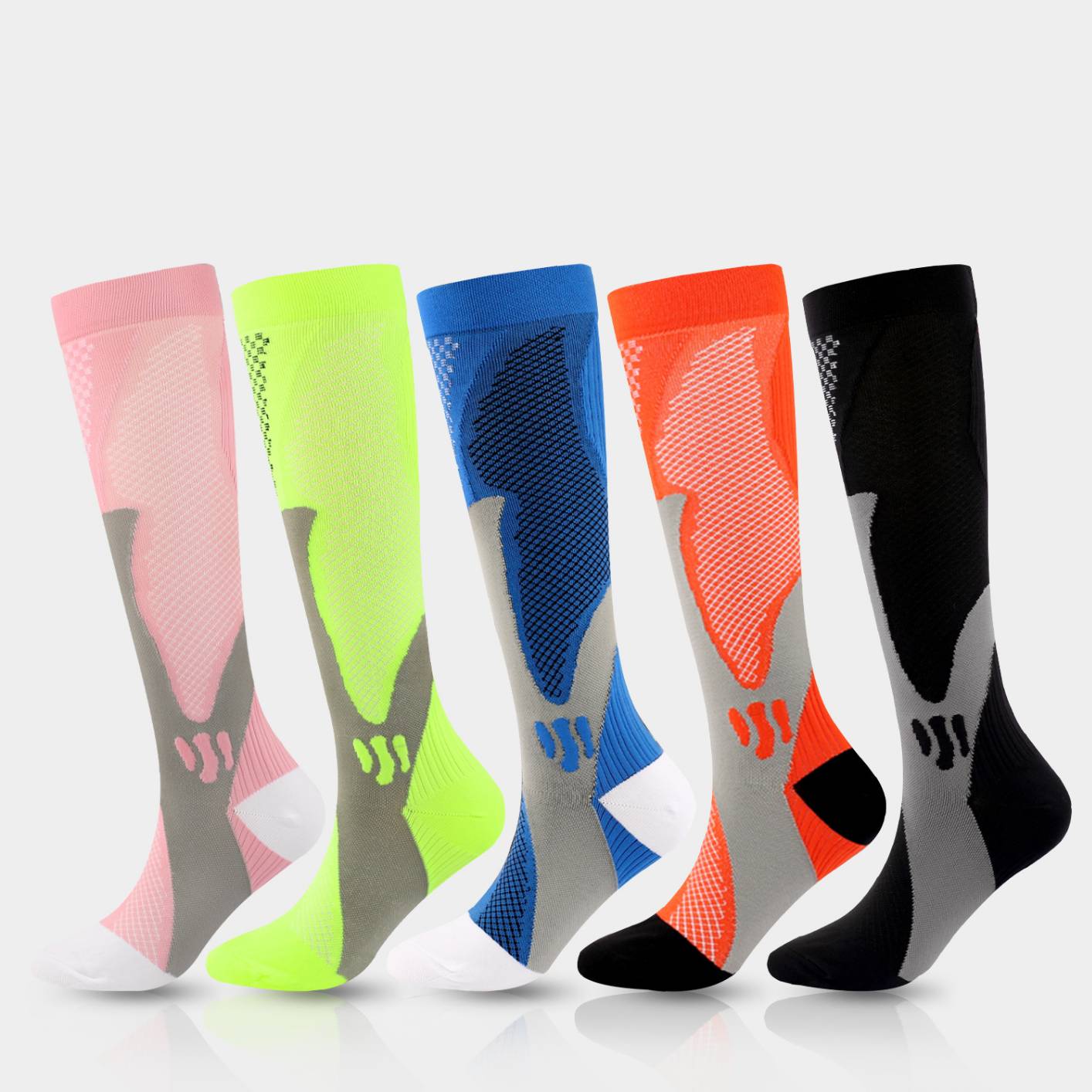 Sports Cycling Long Tube Compression Socks Men and Women Running Elastic Socks Leggings Compression Socks Football Socks