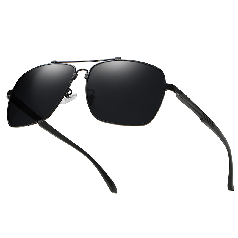2039 HD Lens Square Polarized Sunglasses Women Trendy Ins Outdoor Sunglasses Men Metal Double Bridge Fashion Sunglasses
