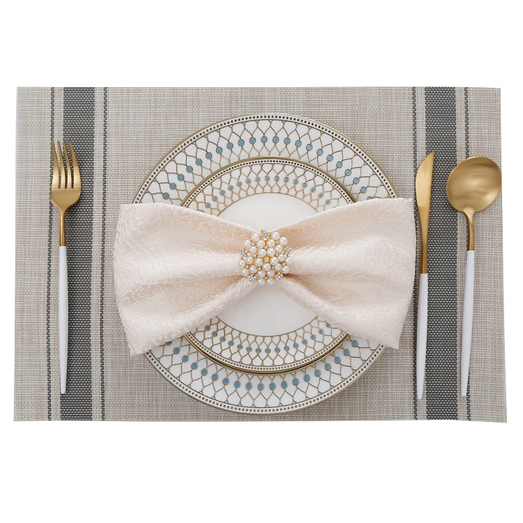 Createshao PVC Vinyl Placemats for Dining Table Set,Heat Resistant Place Mats,Non-Slip Stain Resistant Kitchen Table Place mat