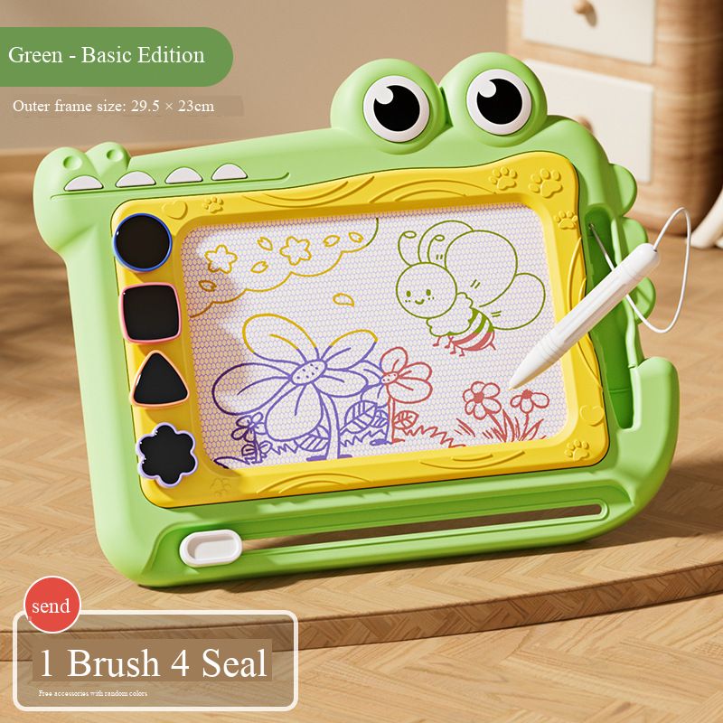 Children’s Colorful Erasable Magnetic Drawing Board, Toddler Graffiti Writing Board, Home Kindergarten Baby Handwriting Toy, Safe Non-Toxic Magnetic Doodle Board for Boysgreen