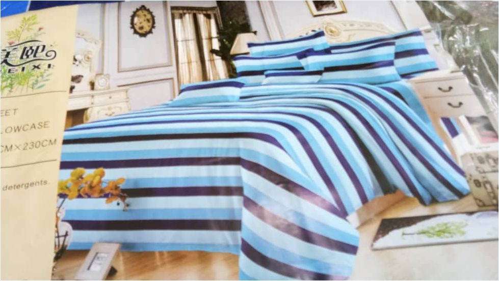 Fashionable Design 100% Polyester Cotton Printed Fabric Bed Sheet Pillow Cases Set 190cmx230cm
