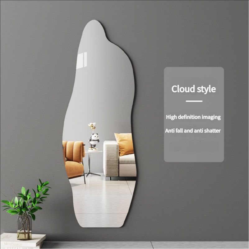 Mirror acrylic high-definition self-adhesive dressing mirror fitting mirror does not deform creative irregular soft mirror home bedroomCloud style