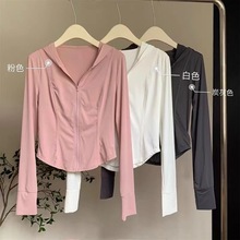 Ono's slim fit sun protection suit for women in summer, UV resistant jacket, breathable new ice silk hooded sun protection suit for women