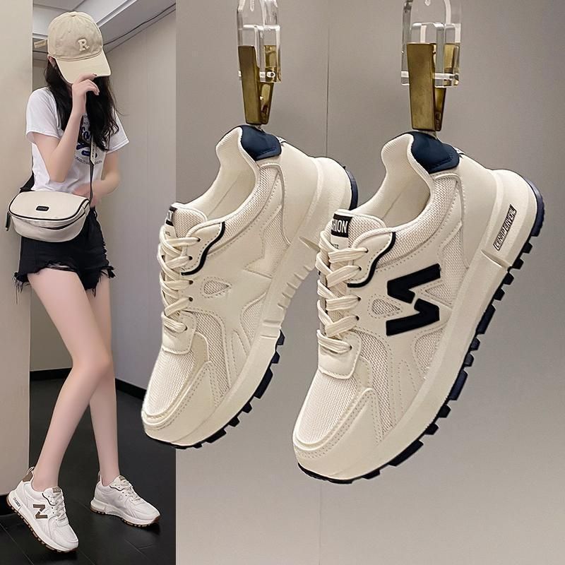 Sports shoes women 2024 fall new fashion trend with waffles ins fashion casual platform daddy shoes FD-72