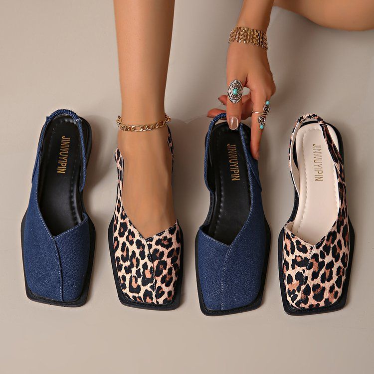 2025 Women's Closed Toe Flats Square Toe Slip-On Loafers Driving Shoes Bean Sole Sandals Casual Breathable Shoes