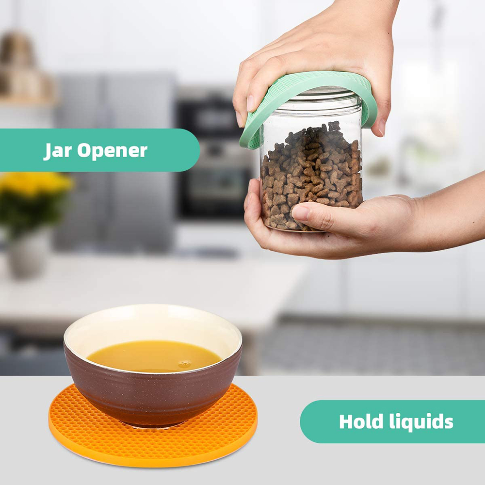 Silicone Insulation pad Pot Mat Trivet Pad Heat Resistant Anti-Slip for Table Oven Mitts (6 pack)