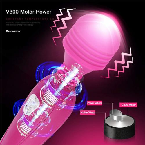 Magic AV Wand Powerful Body Massager Clitoral Vibrator Adult Products Sex Toys for women Couples Sex AV Vibrators 12 Speed High Frequency Silent Stick Massager -Red