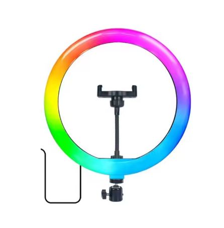 MJ30 RGB LED SOFT RING LIGHT With Stand For Selfie Live streaming And Light Control