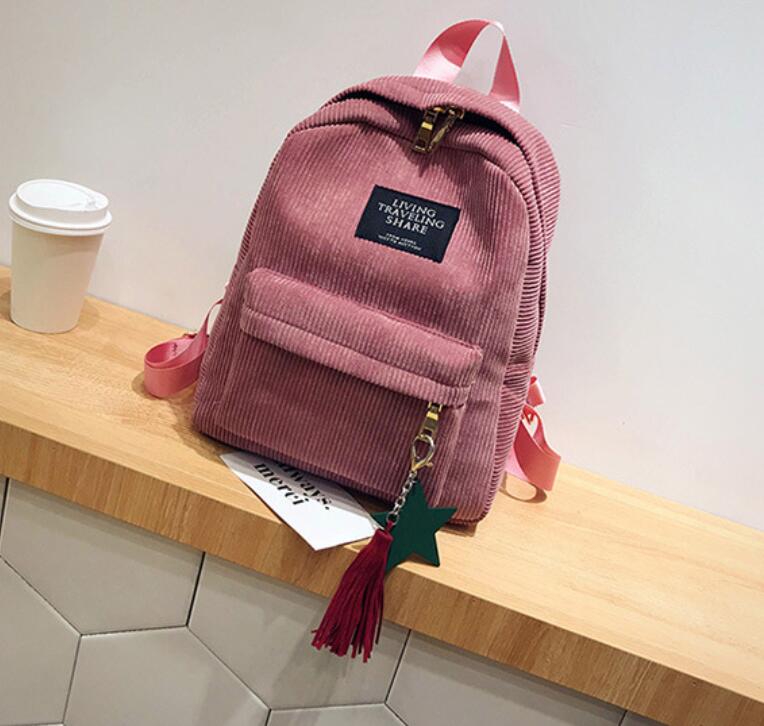 Women bag Hot Travel Backpack Fashion Canvas Tassel School Bags Large Capacity Backpack lady handbag