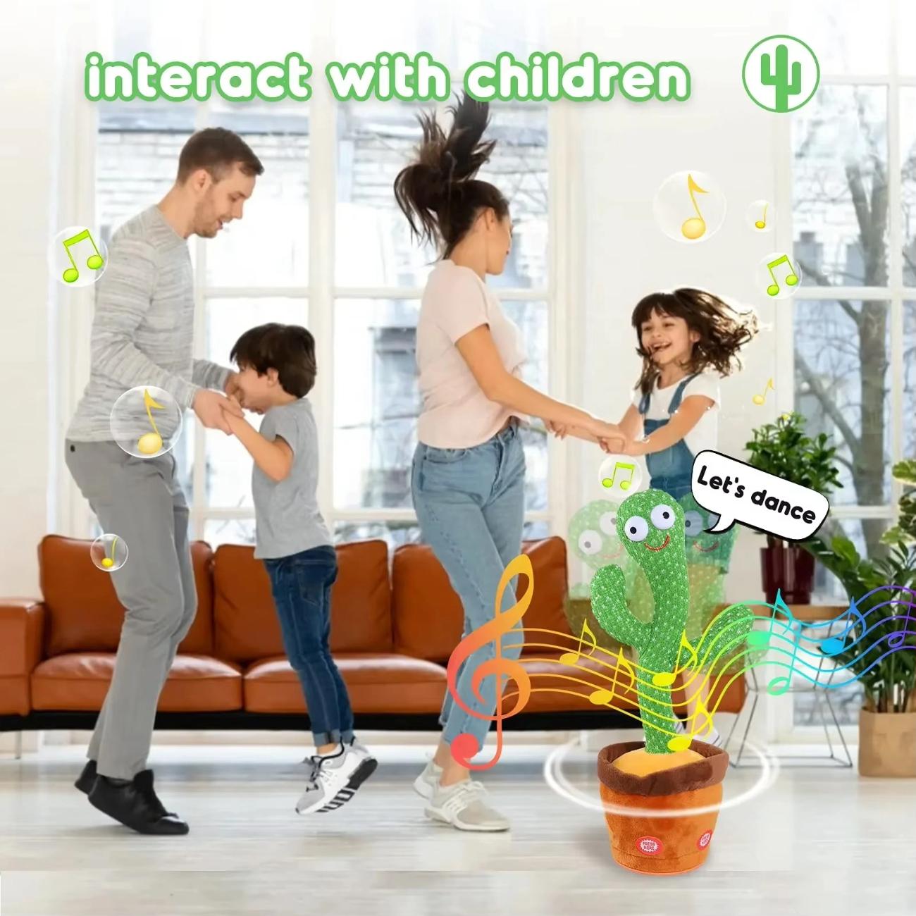 Talking Cactus Baby Toy Dancing Cactus Repeats What You say for Kids with 120 English Songs Dancing Toy for Gift Toddle Girls Boys