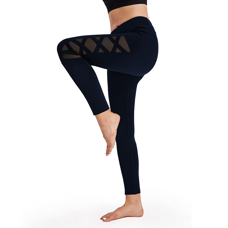 Mesh High Waist Sportswear Yoga Tights Women Gym Leggings