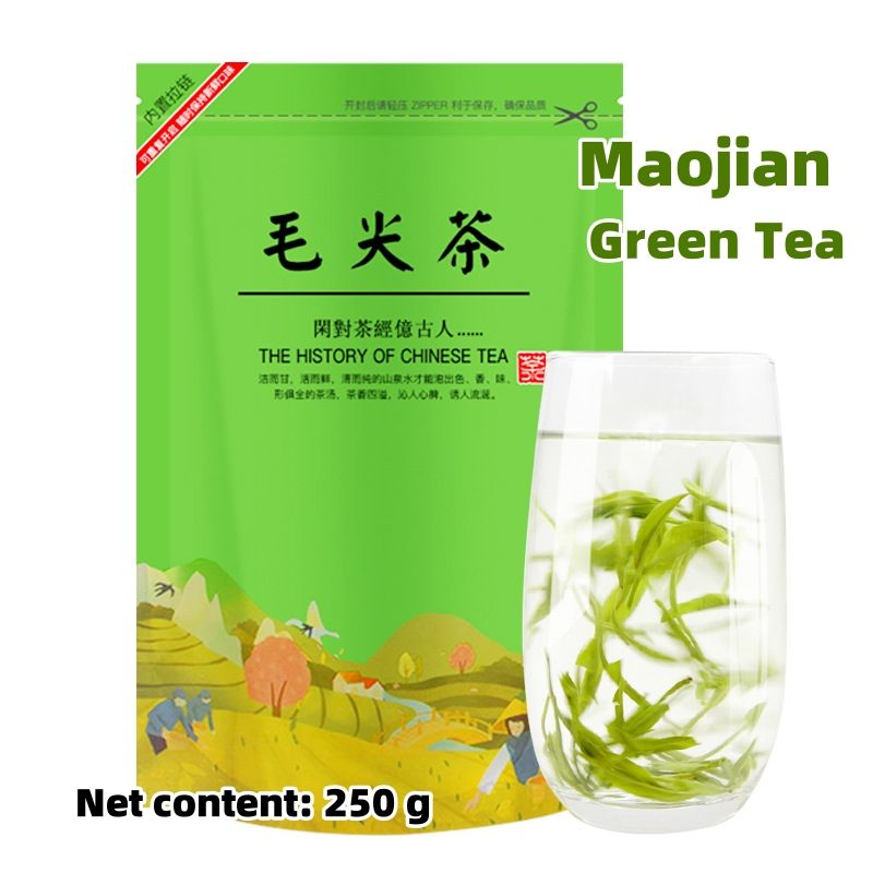 Chinese Tea Green tea strong aroma tea in bulk CRRSHOP Gaoshan Yunwu Tea, Maojian Tea, Tie Guan Yin, Bi Luo Chun, 250g BagMaojian Tea   250g/pack