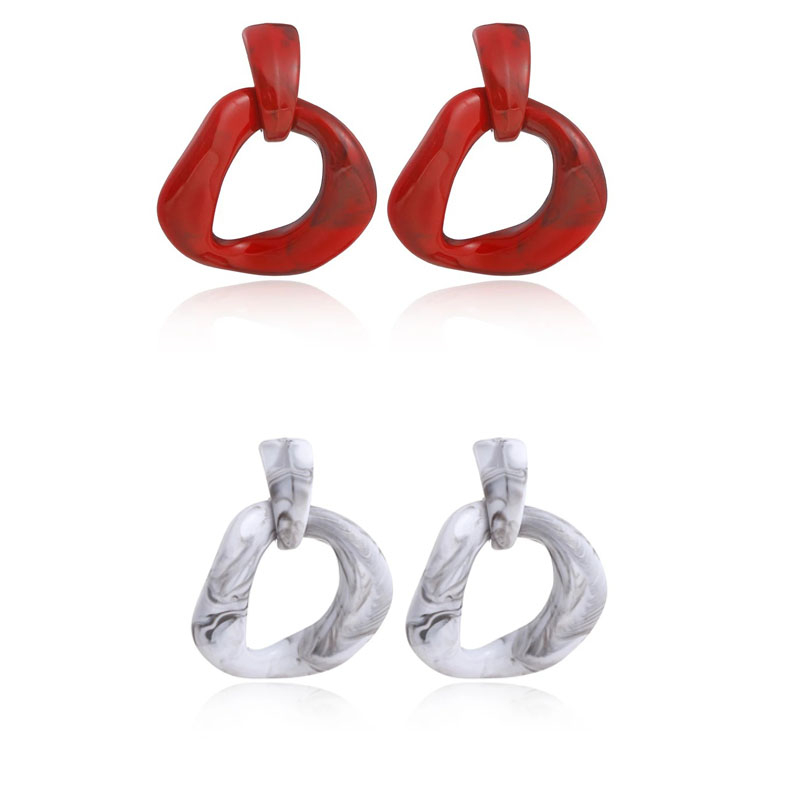 E093 women's hoop earrings bohemian style acrylic acetate earrings