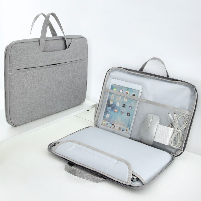 14 15 Inch Laptop Bag Ultra Slim Handheld Notebook Bag Business Briefcase Portable Computer Carrying Bag for Office Daily Use
