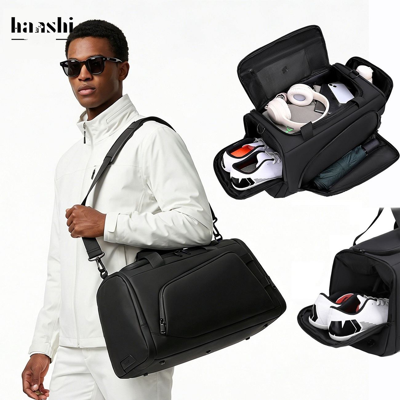 Unisex Travel Bag Casual Fashion Crossbody Bag Large Capacity Fitness Bag Lightweight Portable Handbag for Men Women
