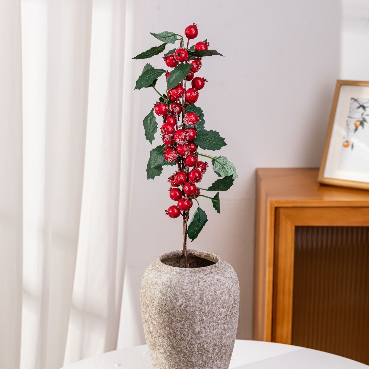 1PCS Berry Stem Flower Decoration - European Style Faux Berry Branches - Office Decorations - Bride Gift       