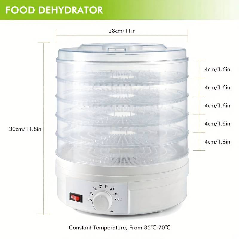 Vegetable And Fruit Dryer,Five Layer Drying Food Dehydrator,Kitchen Accessories Household Fruit Dryer,White
