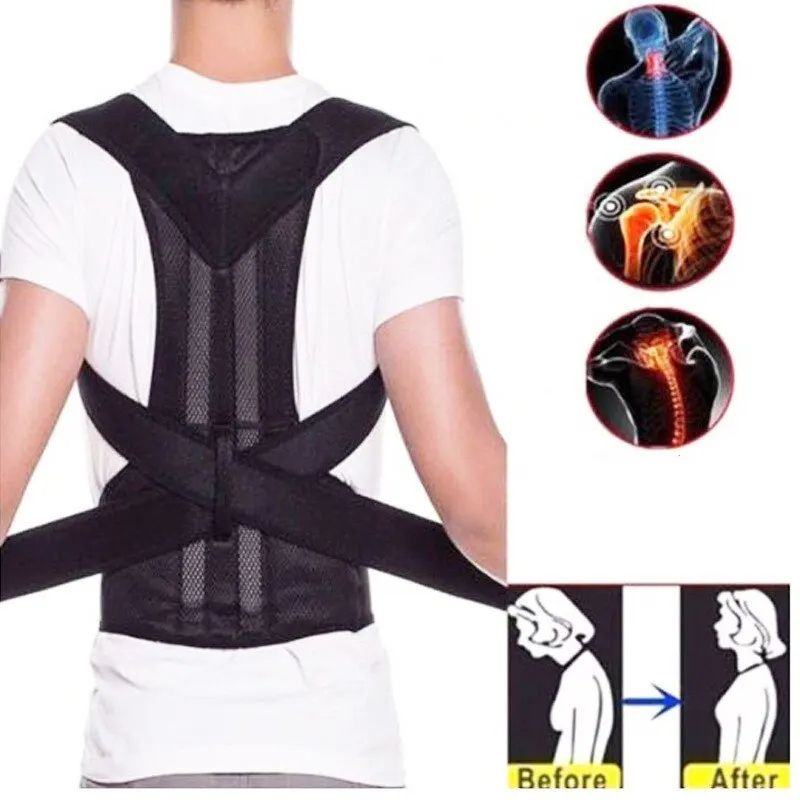 1PCS Adjustable Posture Corrector Corset Breathable Back Support Shoulder Lumbar Brace Support Straight Corrector for Men Women