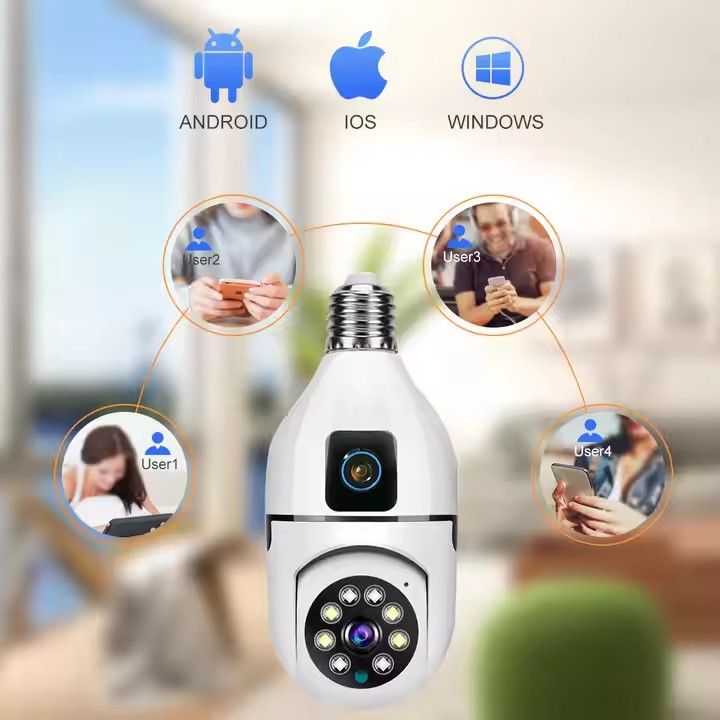 Wireless Wifi Bulb Mini Camera Full HD 1080P 360 Degree Auto Rotate ip Cam Smart Home Security Remote View Panoramic Camcorders