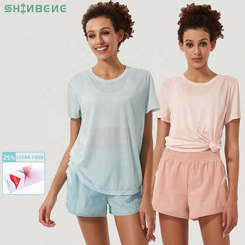 Women's Summer Activewear 2 Piece T-shirt and Running Shorts Sport Suits Outfits