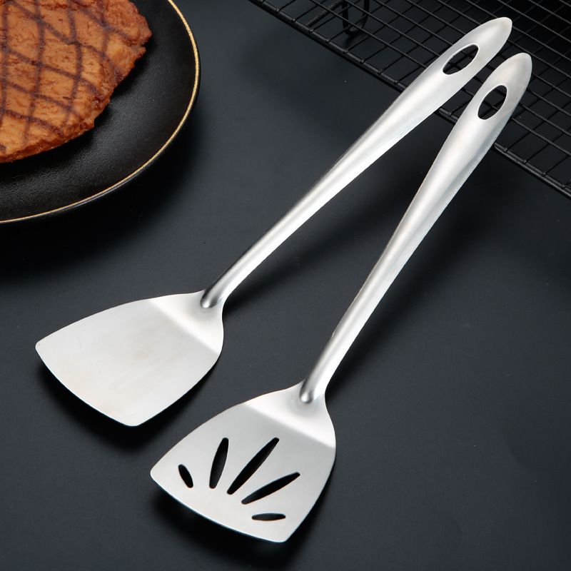 Kitchenware set stainless steel kitchen utensils spatula leaking cooking spatula bare body tip steak spatula Japanese style spatula