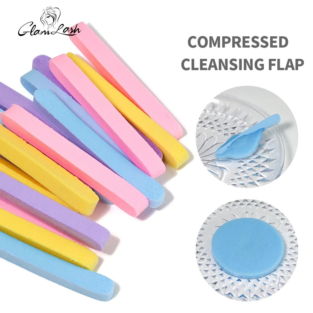12Pcs Compressed Cosmetic Puff Cleansing Sponge Washing Pad for Face Makeup Facial Cleanser Remove Skin Care Random