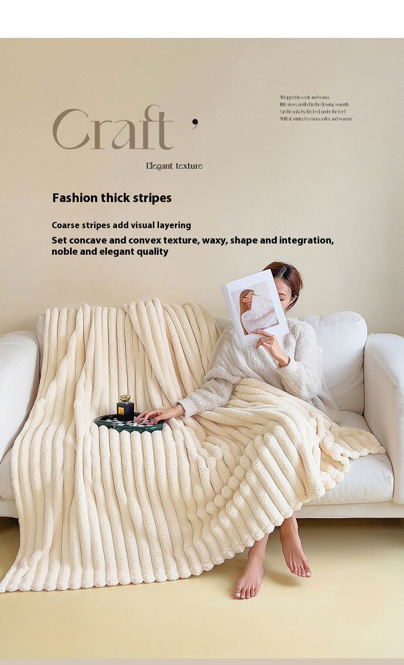 Khaki Throw Blanket for Couch - GentleSoft Cozy Soft Blankets for Women, Cute Small Rabbit Fur Fabric Throws for Girls, Off White, 150*200cm