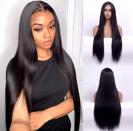 Wig Human Hair Bone Straight Real Hair Extensions High-Quality For Beauty Women 32" 809/808