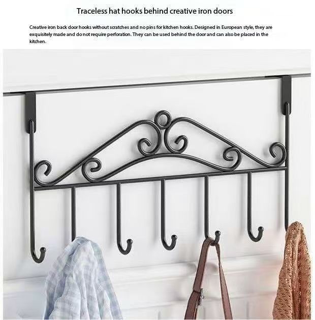 Door hook, no drilling, wall hanging clothes rack, bedroom door hanging rack, wall hanging storage rack, clothes cap, clothes hook