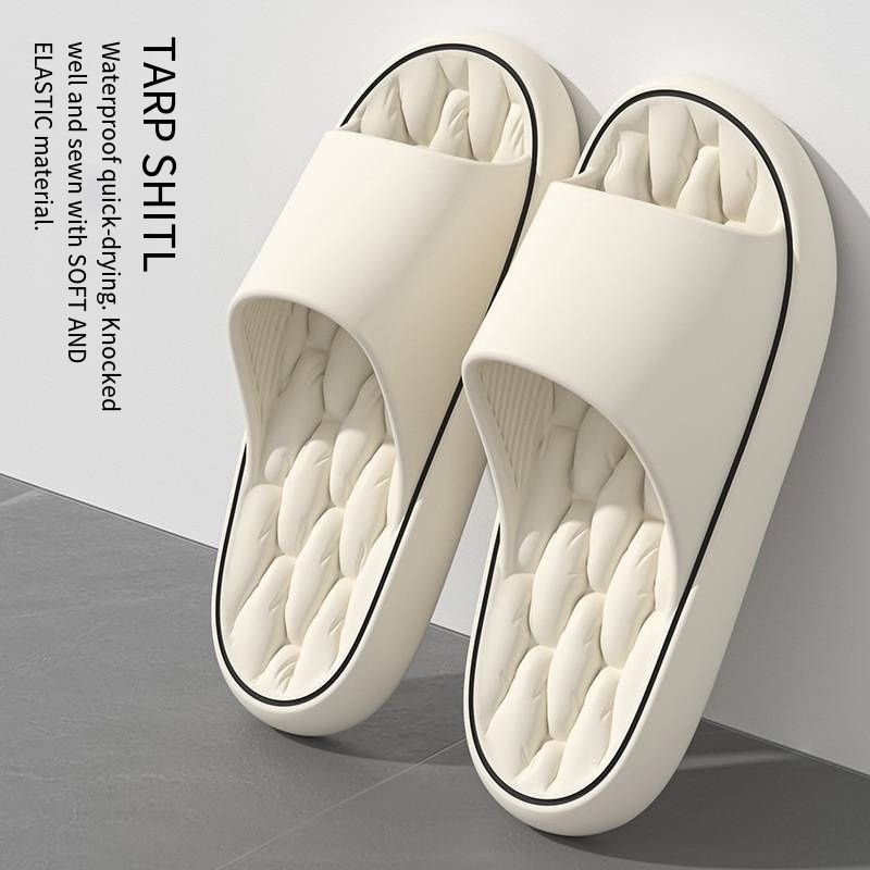 2026 Summer New Luxury Indoor Slippers, Minimalist Hotel Fashion Floor Slides, Soft Sole Anti Slip Deodorant Breathable Casual Shoes, Comfortable Lightweight Shower Footwear for Home Bedroom Bathroom Hotel Indoor Use