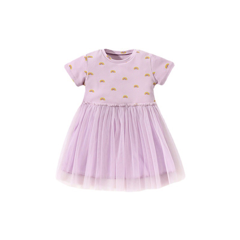 Girls' Dress Summer European and American Princess Dress Cute Breathable Mesh Girls' Dress