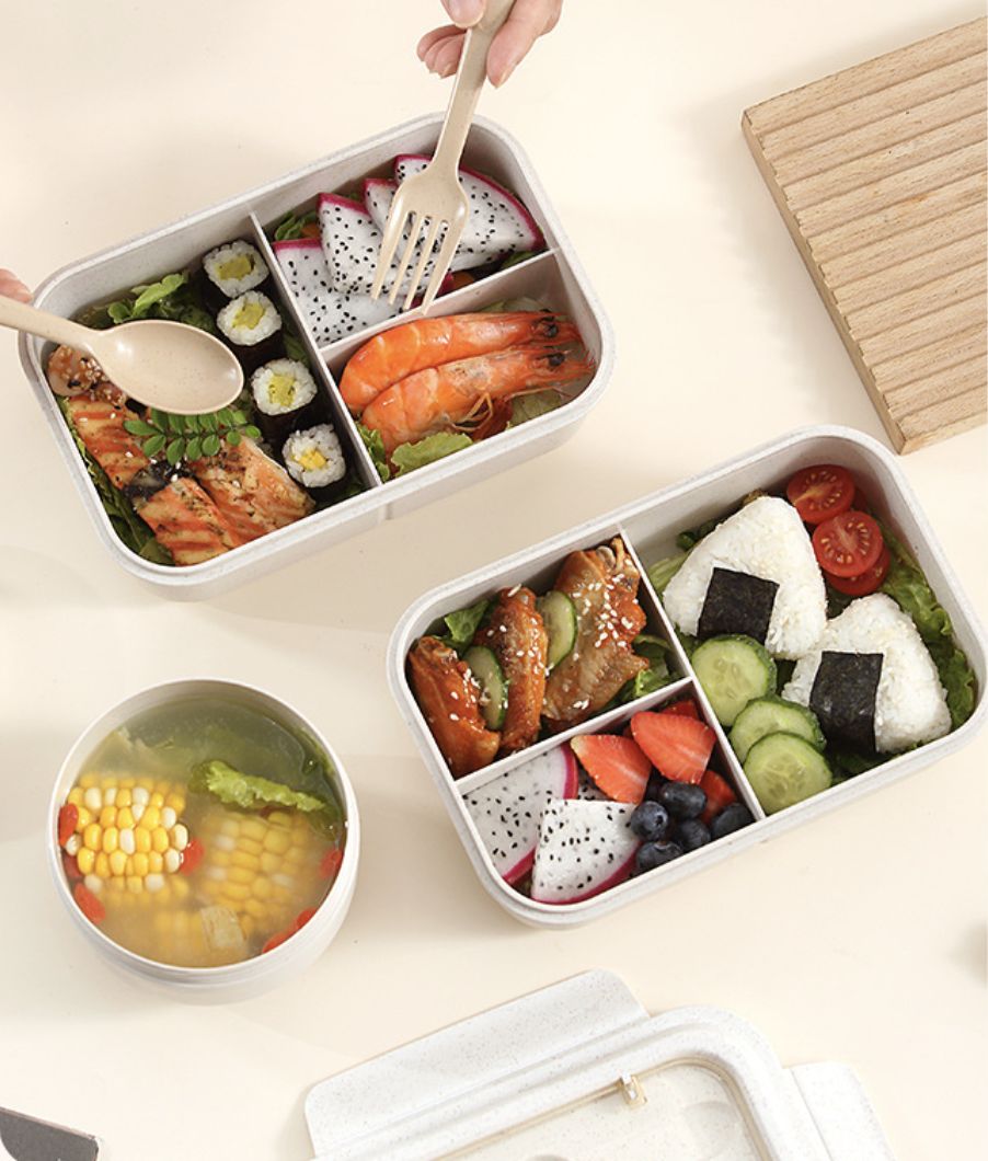 Lunch Box for Office Workers Lunch Box for Girls Light Food Weight Loss Separated Lunch Box for Students Kitchen Dining Storage Travel To-Go Food Containers