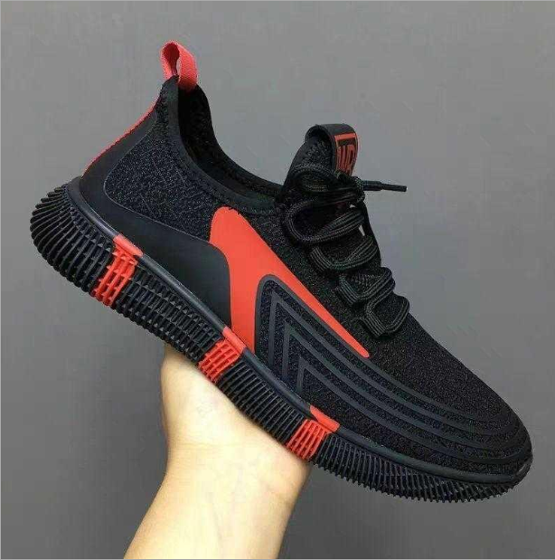 Shoes woven mesh Men sneakers breathable and comfortable men's shoes lace up casual shoes Close Size