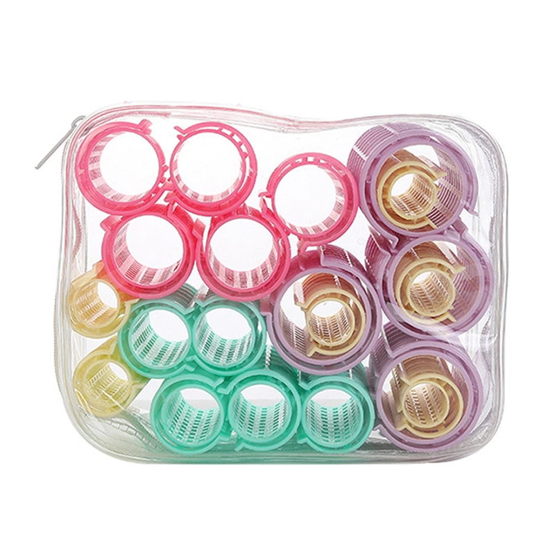 30 Pieces Plastic Hair Rollers Curlers Snap on Rollers Self Grip Rollers Hairdressing Curlers No Heat Hair Curlers for DIY Hairdressing Hair Salon Hair Barber, 5 Sizes