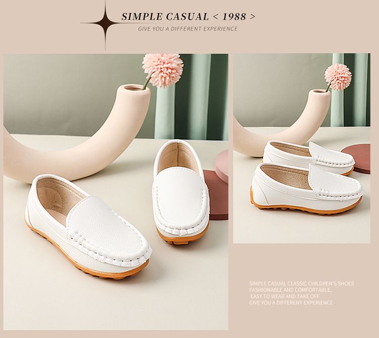 Loafer Kid Unisex Children's Casual Versatile Small Leather Shoes