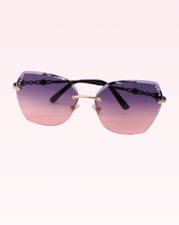 956 Fashion Lady Sun Glasses Rimless Rhinestone Decor Women Sunglasses Vintage Alloy Frame Butterfly Classic Brand Designer Shades