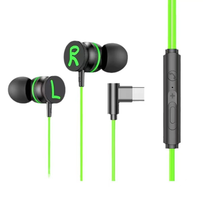 Wired Earphones Metal Magnetic Wired TC Earphones In Ear Heavy Bass Mobile Phone Wired Control E-Sports Game Digital Chip Headphones