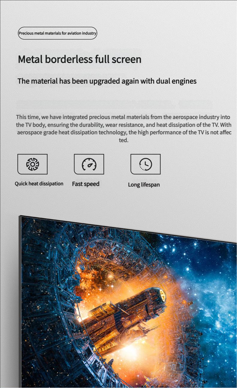 FPD 43 Inch Smart TV Full HD 1080p LED TV Frame Flat Screen Television with Streaming Live Uitra Thin Android TV Hdmi,WiFi